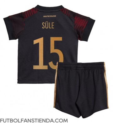 Alemania Niklas Sule #15 Segunda Equipación Niños Mundial 2022 Manga Corta (+ Pantalones cortos)